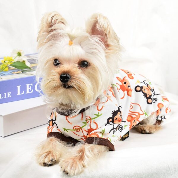 Dog Pajamas for Small Dog,Chihuahua Yorkie Teacup Pajamas Dog Shirts, Small Puppy Pjs, Soft Pet Pjs Puppy Clothes Cat Outfit - Image 4