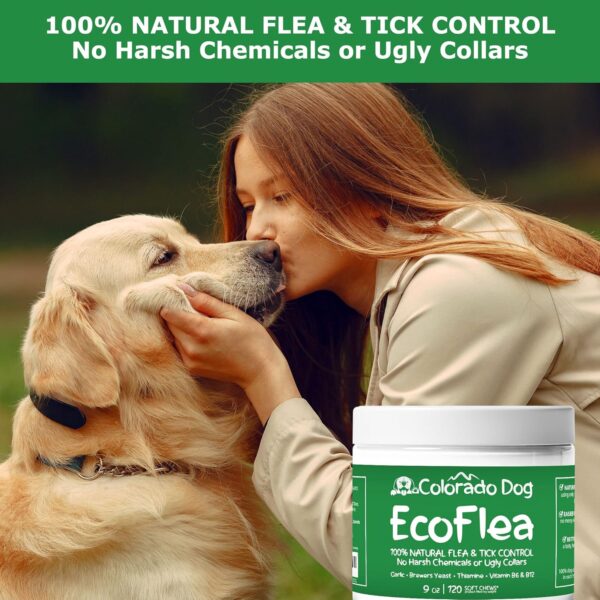 by ColoradoDog - all Natural Chewable Dog Treats for Flea and Tick Treatment and Prevention - 120 Count - no Chemicals, no Mess, no Collars - Image 4