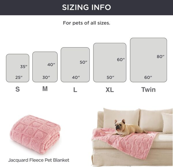 Bedsure Dog Blanket for Large Dogs Washable - Soft Fluffy Puppy Blanket with Premium 300GSM Coral Fleece, Cozy Calming Cat Blankets for Indoor Cats, Fuzzy Pet Blanket for Kitten Doggy, Pink, 40x50IN - Image 8