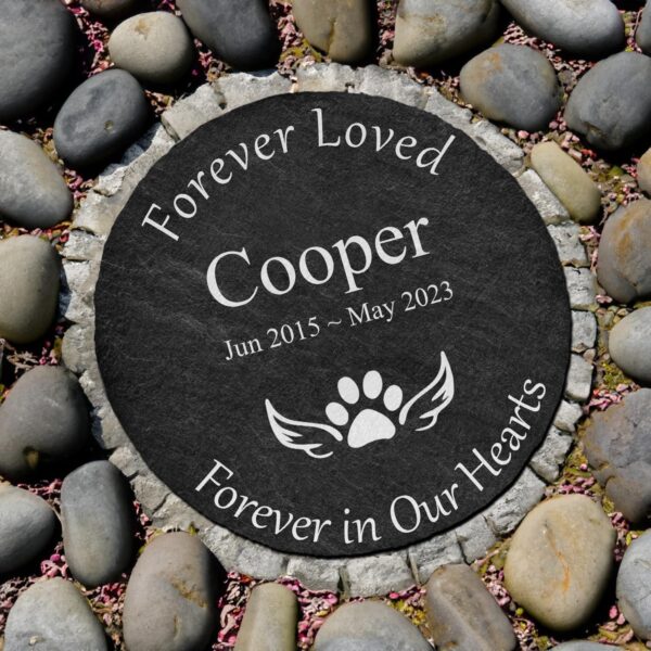 Custom Dog Memorial Gifts for Loss of Dog - Dog Memorial Stone - Pet Memorial Gifts - Pet Loss Gifts - Pet Memorial Stone - Cemetery Decorations for Grave - Image 5