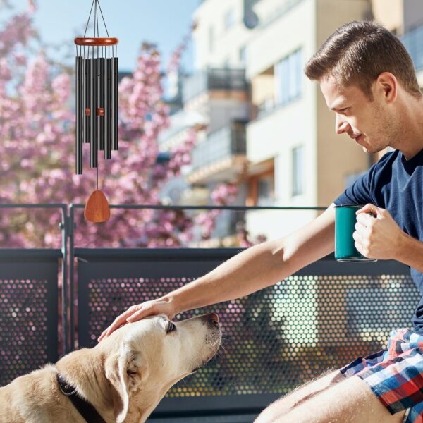 Pet Dog Memorial Wind Chimes Sympathy Gifts for Dog Lover Remembrance Gift in Memory Wind Chimes for Loss of Dog (Design-2) - Image 6