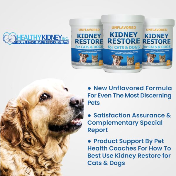 Kidney Restore Cats & Dogs Unflavored for Supporting Normal Kidney Function, Creatinine, Pet Renal Kidney Health Supplement Felines Canines - Image 4