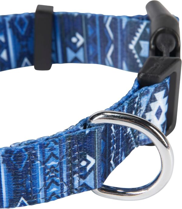 Hooey Nomad Dog Collar, Durable Polyester Webbing Collar with Graphic-Inspired Prints, Ombre Aztec, Medium - Image 4