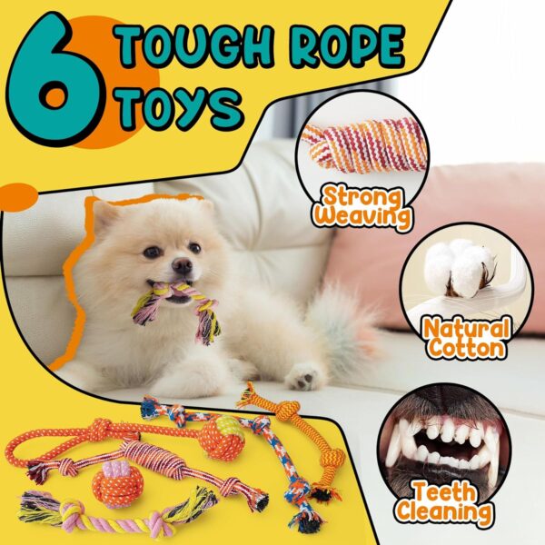 Puppy Toys 23 Pack, Interactive Dog Toys for Small Dogs, Puppy Chew Toys for Teething with Rope Toys, Treat Ball and Cute Squeaky Toys - Image 4