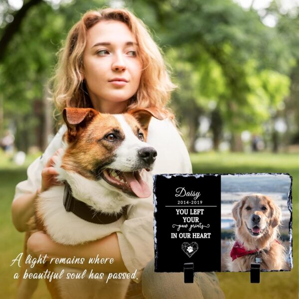 Personalized Rectangle Dog Memorial Stone, Loss of Dog Sympathy Gift, Pet Loss Gifts, Gifts for Cat Lovers, Pet Memorial Stones, Pet Memorial Gift for Dogs, Cemetery Decorations for Grave - Image 6