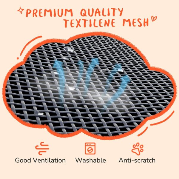 PRAISUN Outdoor Dog Bed, XL Dog Cot, Elevated Dog Bed, Pet Bed with Textilene Mesh, Carrying Bag, Cooling, for Indoors, Outdoors, Beach, Dark Gray - Image 5