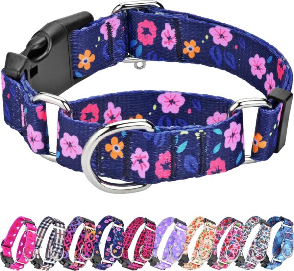 Martingale Collar for Dogs, Adjustable Soft Nylon Dog Collars with Special Design Cute Patterns for Small Medium Large Dog