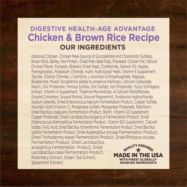 Wellness CORE Digestive Health Dry Senior Food with Wholesome Grains, Advanced Age for Dogs Over 7-Years Old, for Dogs with Sensitive Stomachs, Made in USA with Real Chicken (Senior, 24-Pound Bag) - Image 6