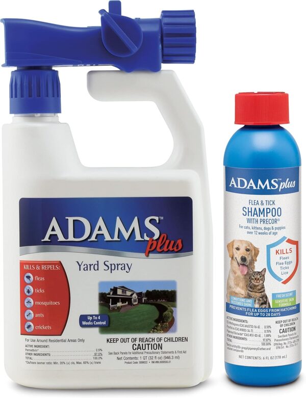 Adams Yard Spray + Shampoo Bundle