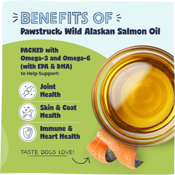 Pure Human-Grade Wild Alaskan Salmon Oil for Dogs & Cats - Vet Recommended Omega 3 & 6 Extra Strength Supplement Food Topper with EPA DHA Fatty Acids for Skin, Coat, Joint, and Immune Support - Image 2