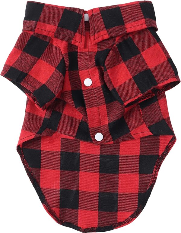 Dog Shirts Plaid Dog Shirt Dog Clothes for Small Medium Large Dogs Owner and Pet Shirts are Sold Separately - Image 2