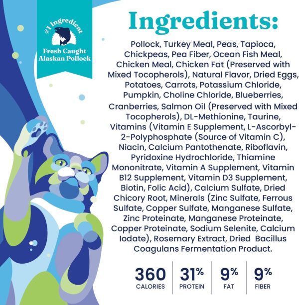 Solid Gold - Fit as a Fiddle Weight Management Cat Food - Low Calorie Grain Free Dry Cat Food Recipe with Alaskan Pollock - Superfoods & Probiotics for Gut Health and Immune Support - Image 6