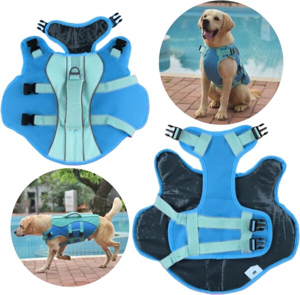 Dog Life Jacket Small, Reflective Dog Life Vest for Swimming Boating, Dog Swim Vest with Superior Buoyancy & Rescue Handle, Adjustable Dog lifejacket for Small Dogs (Blue,S) - Image 3