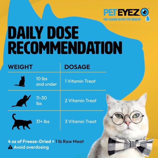 Pet Eyez Vitamin Treats for Cats - Tear Stain Remover - Eye Health Support - Reduces Itching & Allergies - Chicken Flavor - 1oz - Image 4