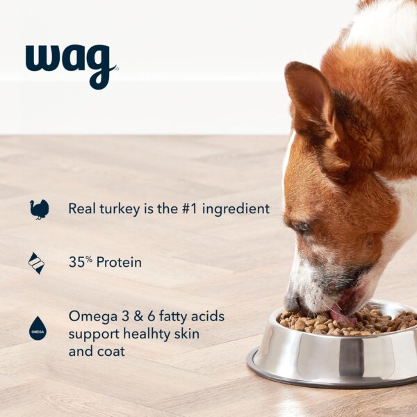 Amazon Brand - Wag Dry Dog Food Grain-Free Turkey & Lentil Recipe, High Protein (4 lb bag) - Image 3