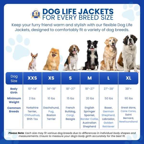 Paws Aboard Dog Life Jacket - Keep Your Canine Safe with a Neoprene Life Vest - Designer Life Jackets - Perfect for Swimming and Boating - Red, Large - Image 3