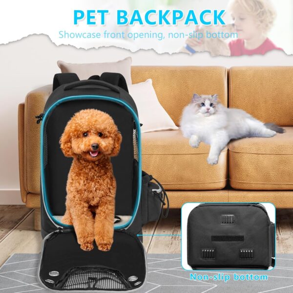 Pet Dog Carrier Backpack for Small Pets Dog Head-Out Backpacks Puppy Large Cat Carrying Bag for Hiking, Camping or Travel - Black - Image 6