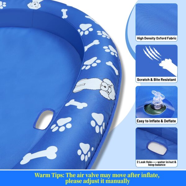 Dog Pool Float Inflatable Pool Floats for Small Medium Large Dogs Summer Dog Raft for Lake River Pool - Image 3