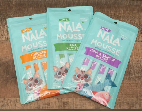 LOVE, NALA - Natural Lickable Cat Squeeze Up Treat,Topper - Chicken Mousse - Wet Food Cat Puree - Grain Free, Fiber Blend, Minerals, Vitamins - 4 Pack 2 oz. - Image 7