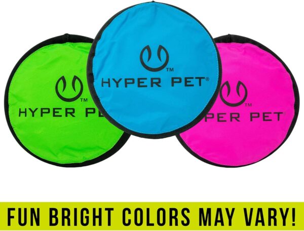 Hyper Pet Flippy Flopper Dog Frisbee Interactive Dog Toys [Flying Disc Dog Fetch Toy – Floats in Water & Safe on Teeth] (Colors Will Vary), Multicolor, 9" - Image 3