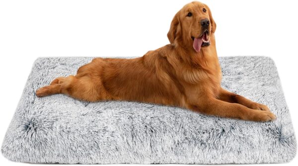 Dog Bed Crate Pad, Dog beds for Large Dogs, Plush Soft Pet Beds, Washable Anti-Slip Dog Crate Bed for Large Medium Small Dogs and Cats,Dog Mats for Sleeping. Fluffy Kennel Pad