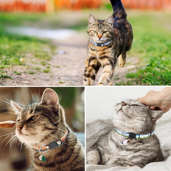 SCENEREAL Breakaway Cat Collars with Bell, 3 Pack Adjustable Safety Cat Collar for Boy and Girl Cats, Cute Kitten Collar for Cats Puppies Daily Wearing - Image 7