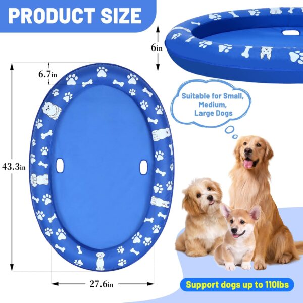 Dog Pool Float Inflatable Pool Floats for Small Medium Large Dogs Summer Dog Raft for Lake River Pool - Image 2