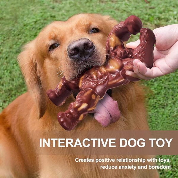 PETSTA Indestructible Dog Toys for Aggressive Chewers, Extreme Tough Dog Toys for Large Dogs, Real Beef Flavored, Dog Bone for Medium/Large Dogs Breed, Gifts for Dogs - Image 7