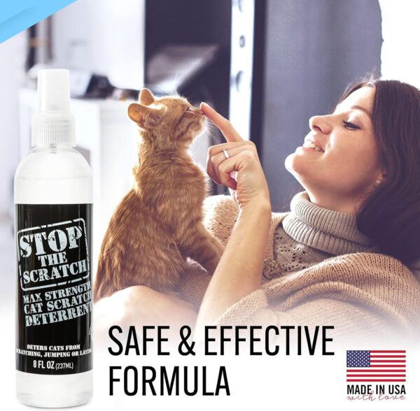 Emmy's Best EBPP Stop The Scratch Cat Spray Deterrent for Kittens and Cats - Non-Toxic, Safe for Plants, Furniture, Floors and More Cat Deterrent Spray with Rosemary Oil - Image 3