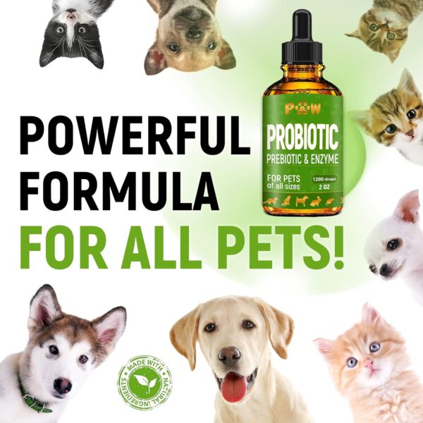 Cat Probiotic | Dog Probiotic | Dog and Cat Digestive Support | Cat & Dog Probiotic Supplements | Probiotic for Cats | Liquid Probiotics for Dogs | 2 Oz - Image 6