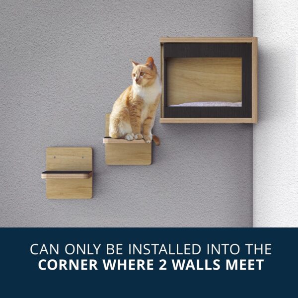 Cat Wall Furniture with Steps, Cat Wall Shelves, Cat Wall-Mounted Furniture Set, Floating Cat Shelves and Perches for Climbing - Image 3