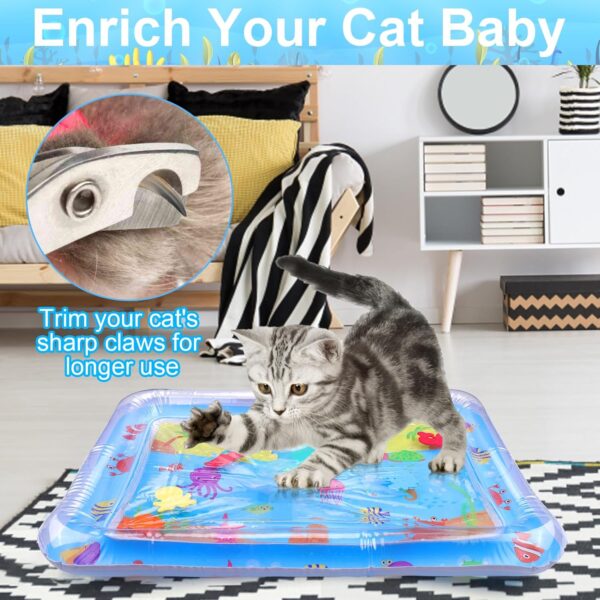 BABORUI Upgraded Water Sensory Playmat for Cats, Cat Water Toys for Bored Indoor Cats, Rectangle Innovative Water Sensor Mat for Cats for Endless Self Play - Image 4