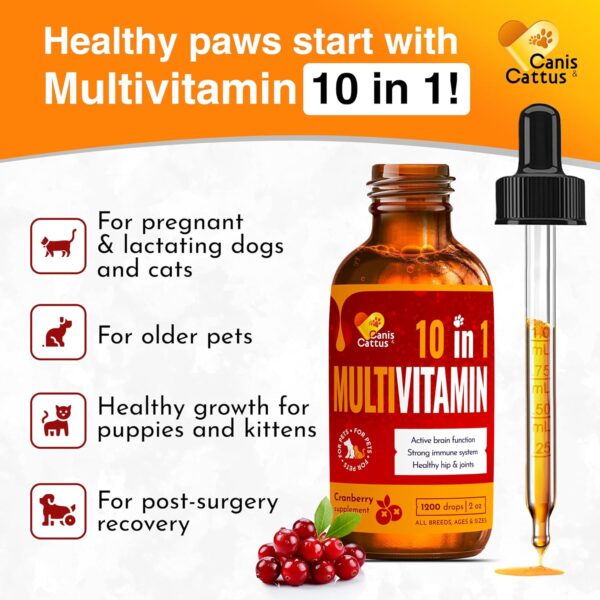 Multivitamin for Dogs & Cats | Multivitamin for Dogs | Cat Multivitamin | Dog Vitamin | Cat Vitamin | Pet Vitamin | Vitamins for Cats | Liquid Dog Vitamins | Liquid Cat Vitamins | 2 Oz - Image 5