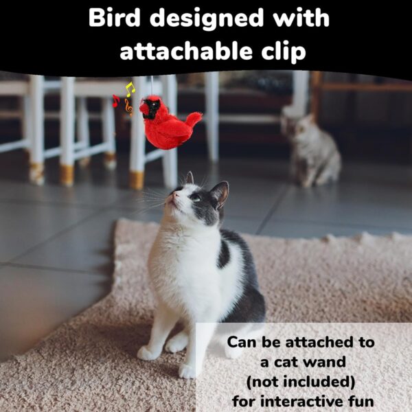 SPOT Song Birds Cat Toys - Touch Activated Singing Catnip Toy Mimics Real Bird Songs, Battery Operated Toy Satisfies Cat's Natural Urge to Hunt - One 5" Song Bird, Assorted Colors - Image 8