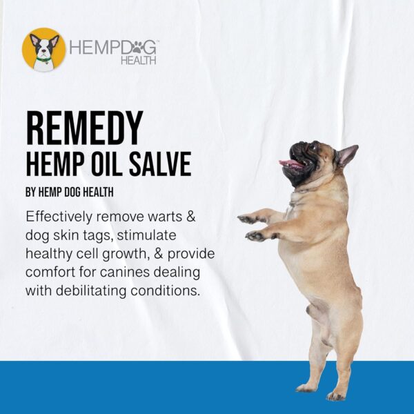 REMEDY - Hemp Salve Dog Wart Remover - Painless Dog Skin Tag Remover Balm - Dog Health Supplies for Comfort & Healthy Cell Growth for Dogs with Difficult Conditions - Image 2