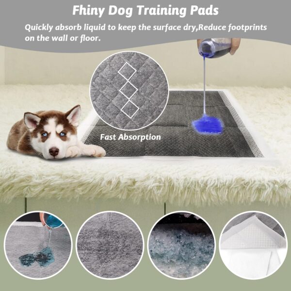 Fhiny Rabbit Pee Pads, 13" x 18" 100 PCS Disposable Bunny Pads Charcoal Leak-Proof Super Absorbent Potty Training Pad with Quick-Dry Surface for Dogs Puppies Cats Kittens or Small Pets - Image 4