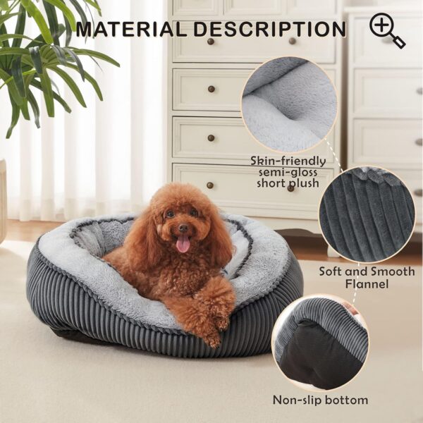 SIWA MARY Dog Beds for Small Medium Large Dogs & Cats. Washable Pet Bed, Orthopedic Dog Sofa Bed, Luxury Wide Side Fancy Design, Soft Calming Sleeping Warming Puppy Bed, Anti-Slip Bottom - Image 4