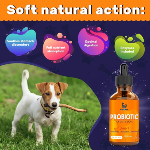 Probiotics for Dogs ◆ Cat Probiotic ◆ Great Dog Probiotics and Digestive Enzymes for Pet ◆ Dog Digestive Enzymes & Pure Prebiotic ◆ Canine Probiotic ◆ Probiotics for Cats ◆ Puppy Probiotic - Image 2