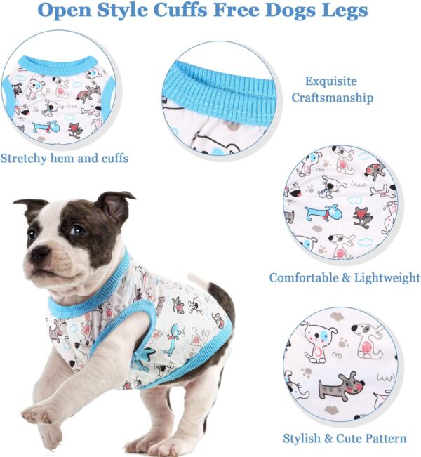 9 Pieces Small Dog Clothes Dog T-shirt Puppy Clothes Shirts Cute Print Pet Dog Shirt Small Dog Clothes Summer Pet Shirt Doggie Vest for Small Dogs Pets Puppy Kitten (Medium) - Image 3