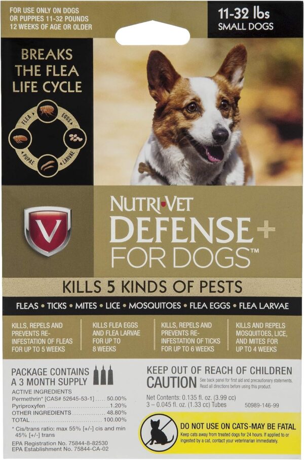 Nutri-Vet Defense Plus Flea & Tick Control for Small Dogs