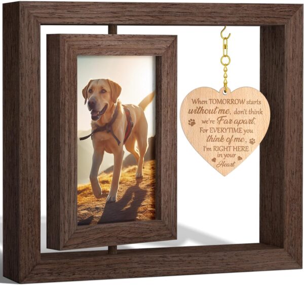 Pet Memorial Gifts for Dogs Cats Dog Memorial Gifts for Loss of Dog - Pet Loss Gifts Loss of Dog Sympathy Gift Pet Memorial Picture Frame for 4x6 Photos, Dog Bereavement Remembrance Condolence Gifts