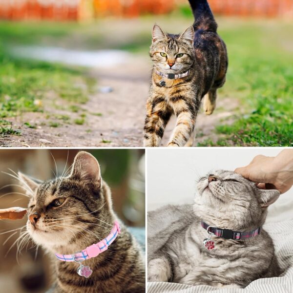 SCENEREAL Breakaway Cat Collar with Bells, Soft Adjustable Kitten Collars for Cats Puppies Daily Wearing - Image 6