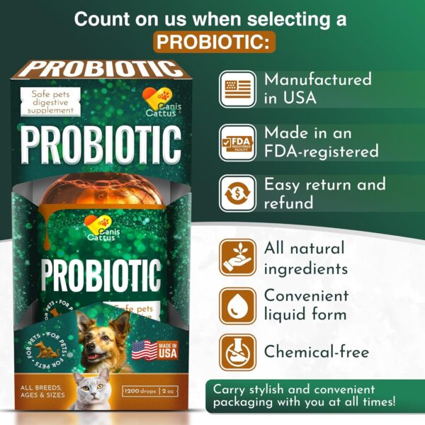 Probiotic for Cats & Dogs | Cat Probiotic | Dog Probiotic Supplements | Probiotics for Cats | Liquid Probiotic for Cats and Dogs | Probiotics for Dogs Organic | 2 Oz - Image 6