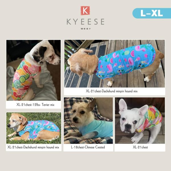 KYEESE 2 Pack Dogs Shirts Quick Dry Lightweight Dog T-Shirts with Reflective Label Tank Top Sleeveless Dog Vest for Small Dogs Puppy Clothes Strawberry Pattern Great for Summer, Large, Strawberry+Rose - Image 6