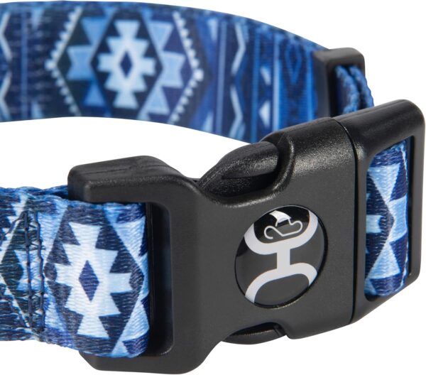 Hooey Nomad Dog Collar, Durable Polyester Webbing Collar with Graphic-Inspired Prints, Ombre Aztec, Medium - Image 3