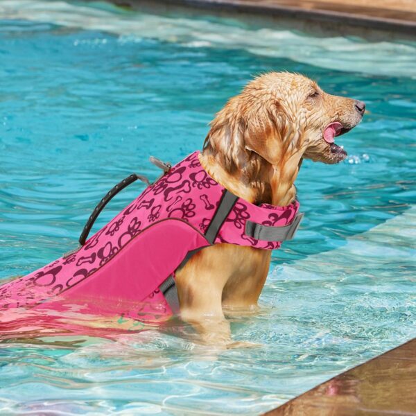 ALAGIRLS Ripstop Dog Life Jacket Pet Life Vest for Small Dogs, Reflective Life Jacket Dog Safety Vest with Superior Buoyancy for Boating Surfing Swimming Pool Beach, Pink S - Image 7