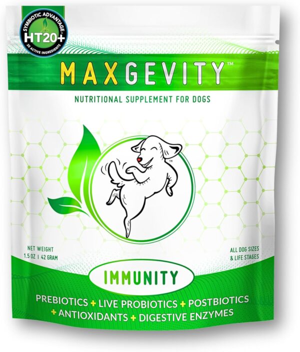 MAXGEVITY Digestive and Immune Support Meal Topper with Superfoods, Live Probiotics, Pre & Postbiotics, Digestive Enzymes, and Antioxidants, Up to 90-Day Supply