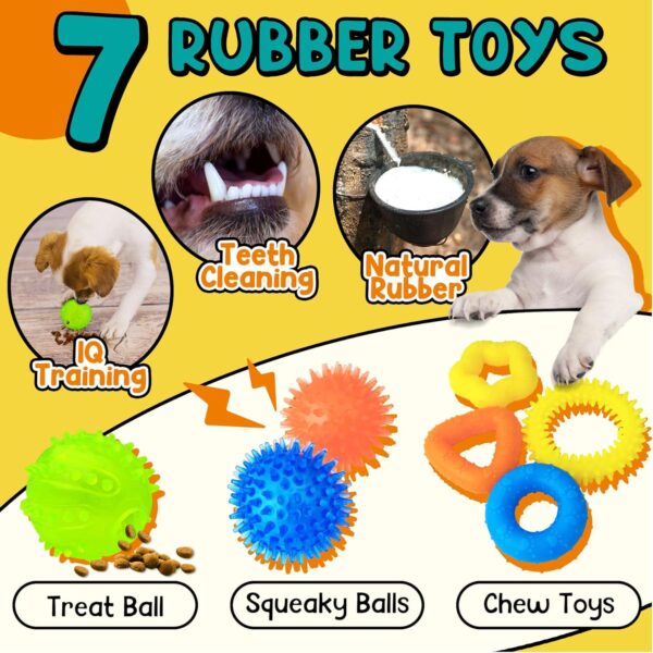 Puppy Toys 23 Pack, Interactive Dog Toys for Small Dogs, Puppy Chew Toys for Teething with Rope Toys, Treat Ball and Cute Squeaky Toys - Image 5