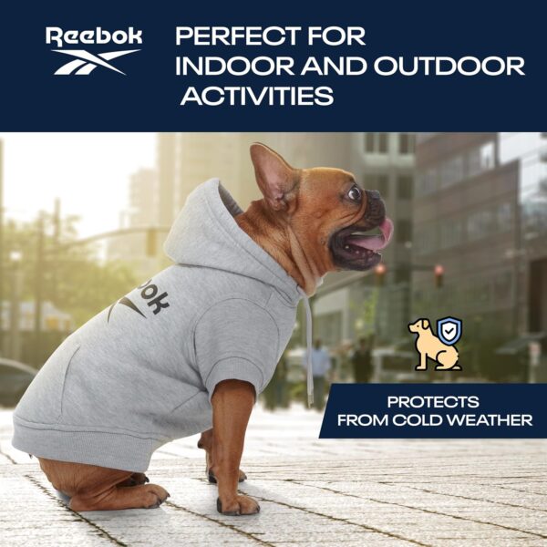 Reebok Dog Hoodie – Fleece Dog Sweater with Leash Hole, Cold Winter Dog Sweatshirt for Small Medium and Large Dogs, Premium Dog Fall Sweater Pullover Hoodie, Cozy Warm Perfect Dog Christmas Outfit - Image 4