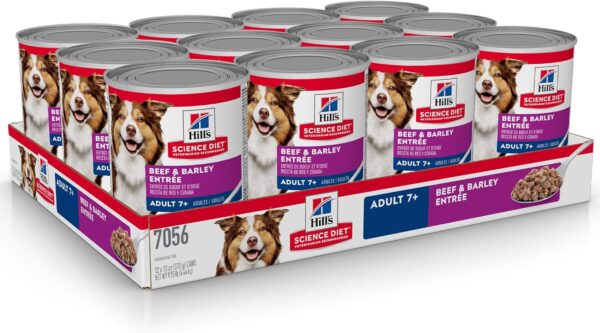 Hill's Science Diet Adult 7+, Senior Adult 7+ Premium Nutrition, Wet Dog Food, Beef & Barley Loaf, 13 oz Can, Case of 12 - Image 3